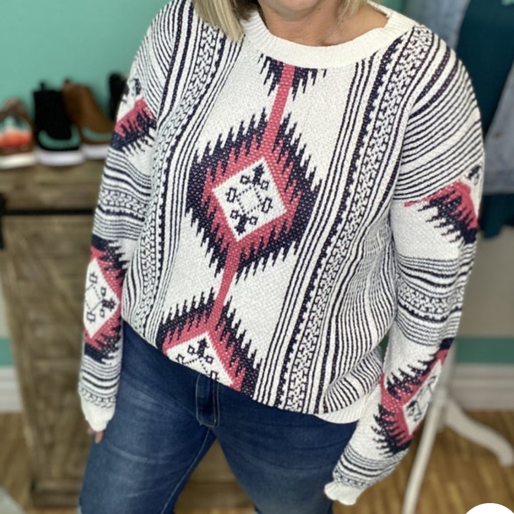 Aztec super soft western sweater